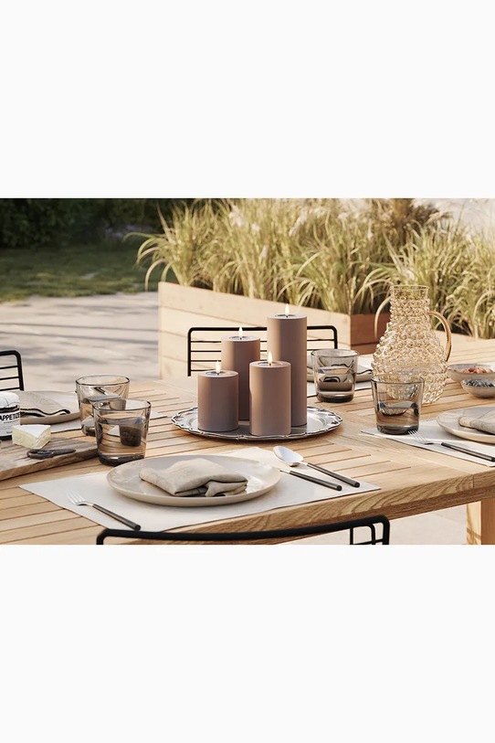 Led sveča Deluxe Homeart Mokka Bloklys 7,5 x 12,5 cm RF.0096