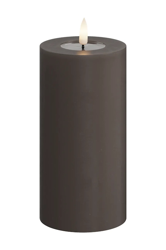 Deluxe Homeart świeca led Mokka Bloklys 7,5 x 15 cm brązowy RF.0097