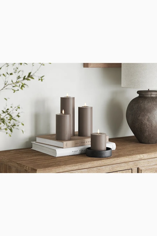 Led sveča Deluxe Homeart Mokka Fyrfadslys 4 x 4,5 cm 2-pack RF.0104 rjava AA00