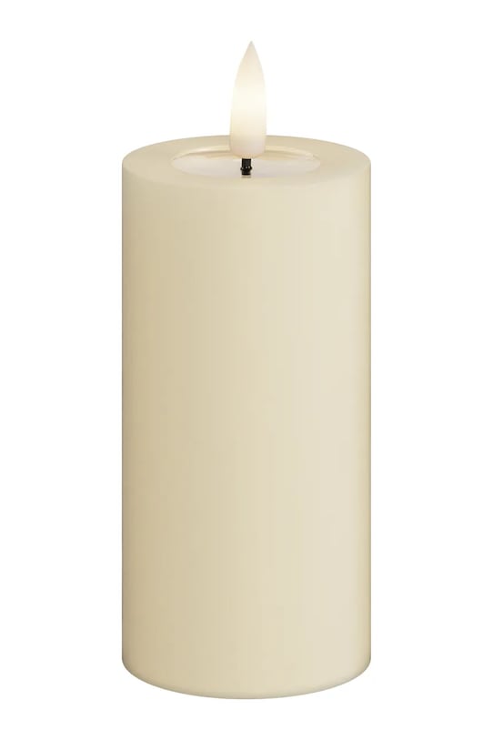 Deluxe Homeart świeca led Bloklys 5 x 10 cm beżowy RF.0105.1