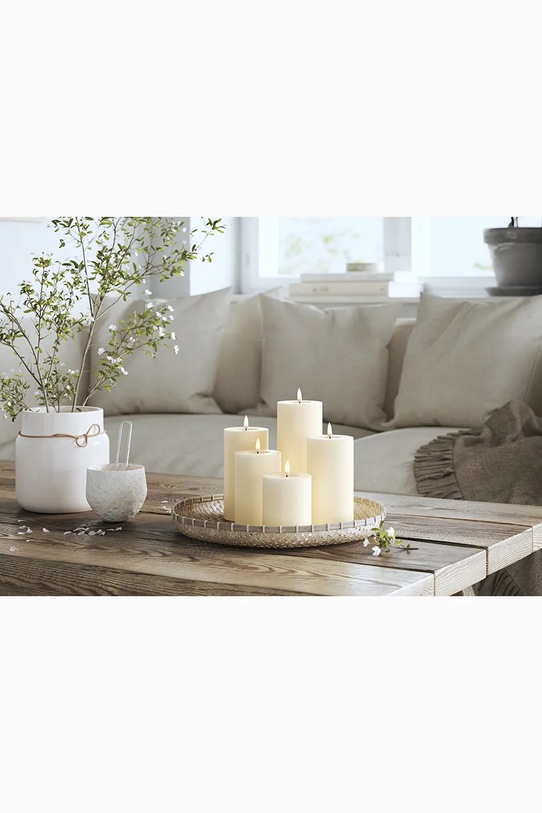 Deluxe Homeart candela led Bloklys 5 x 10 cm RF.0105.1 beige AA00