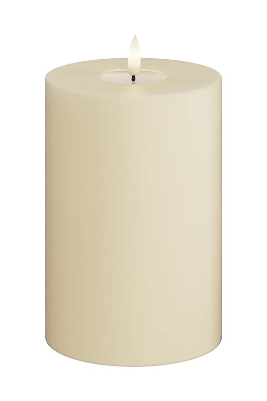 Deluxe Homeart świeca led Cream Bloklys 10 x 15 cm beżowy RF.0113