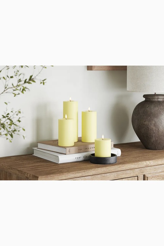 Led sveča Deluxe Homeart Lys Gul Bloklys 5 x 15 cm rumena RF.0120