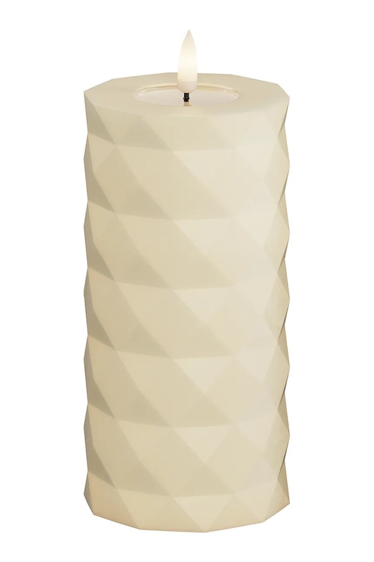 Deluxe Homeart świeca led Square Bloklys 7,5 x 15 cm beżowy RF.S.0009