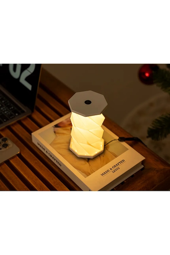 Gingko Design lampa bezprzewodowa led Mini TwistHexagon Light 8,2 x 8,2 x 1,5 cm biały G036M.WE