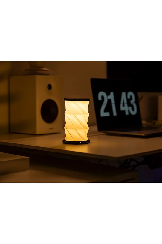 Salon i sypialnia Gingko Design lampa bezprzewodowa led Mini TwistHexagon Light 8,2 x 8,2 x 1,5 cm G036M.BK czarny