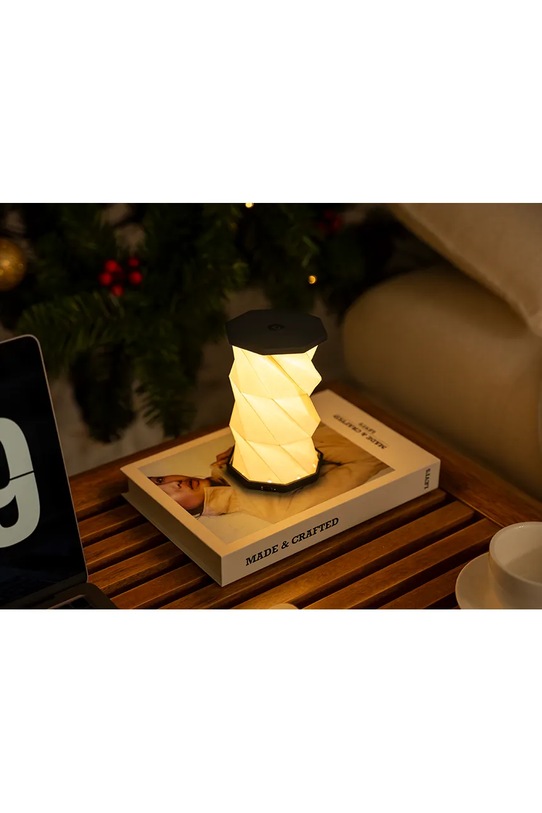 Gingko Design lampa bezprzewodowa led Mini TwistHexagon Light 8,2 x 8,2 x 1,5 cm G036M.BK czarny