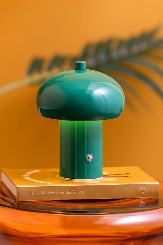 Leitmotiv lampa stołowa bezprzewodowa led Retro Seta 12,5 x 15 cm turkusowy LM2277GR