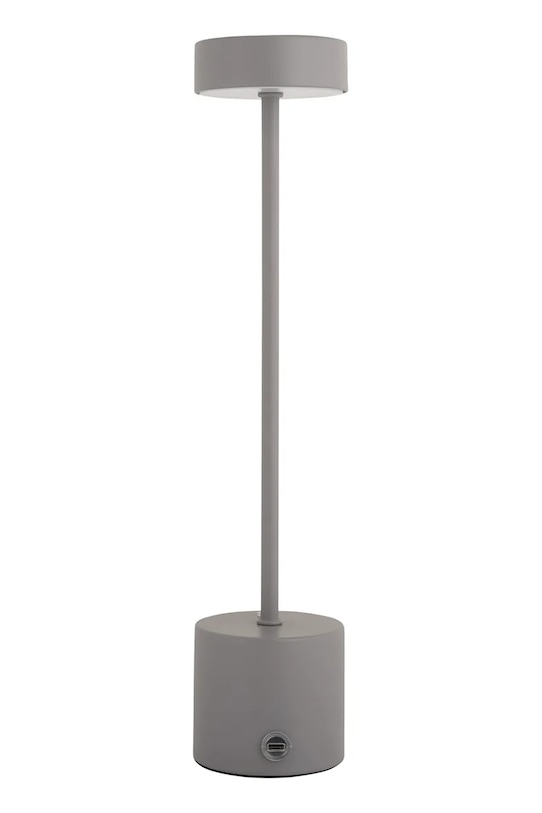 Leitmotiv lampa stołowa bezprzewodowa led Ganar 8 x 8 x 37.5 cm LM2279GY szary AA00