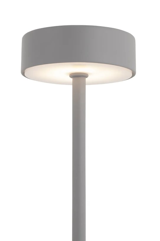 Salon i sypialnia Leitmotiv lampa stołowa bezprzewodowa led Ganar 8 x 8 x 37.5 cm LM2279GY szary