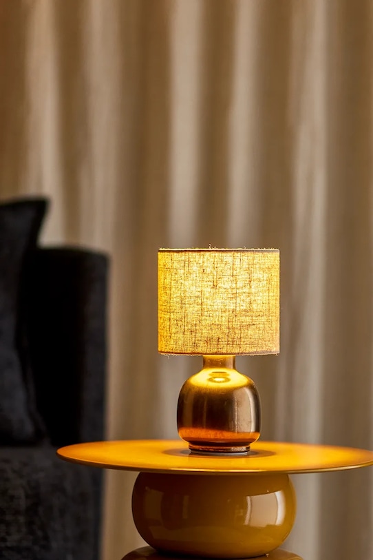 Salon i sypialnia Bloomingville lampa stołowa Agni 25,5 cm 82068760 brązowy