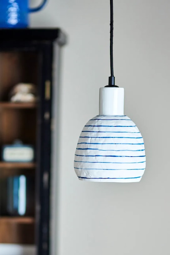 Гостиная и спальня Подвесной светильник Bloomingville Elga 14,5 x 21,5 cm 82068762 белый