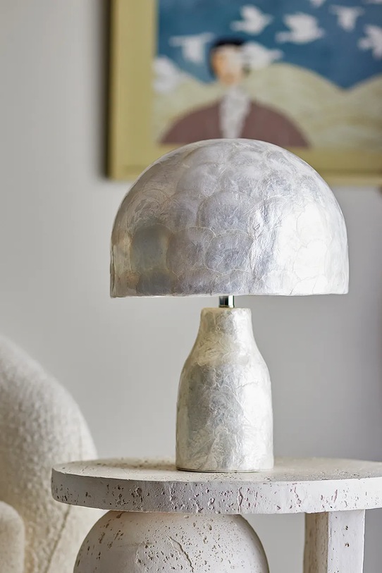 Bloomingville lampa stołowa Adria 30 x 43 cm 82068759 biały AA00