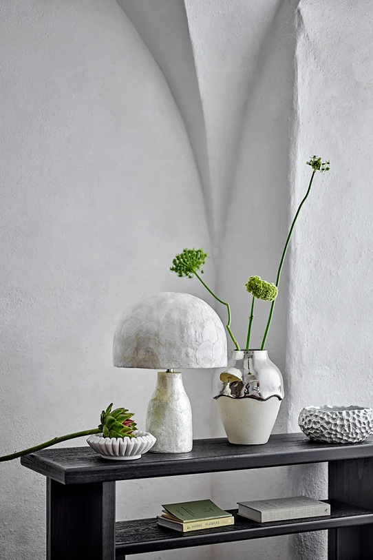 Bloomingville lampa stołowa Adria 30 x 43 cm biały 82068759