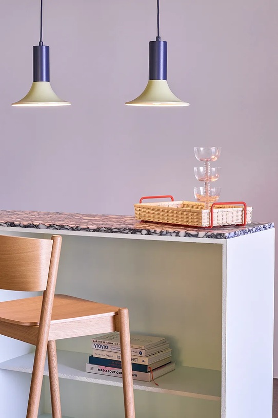 Hübsch lampa wisząca z żelaza 24 x 24 cm granatowy 962003