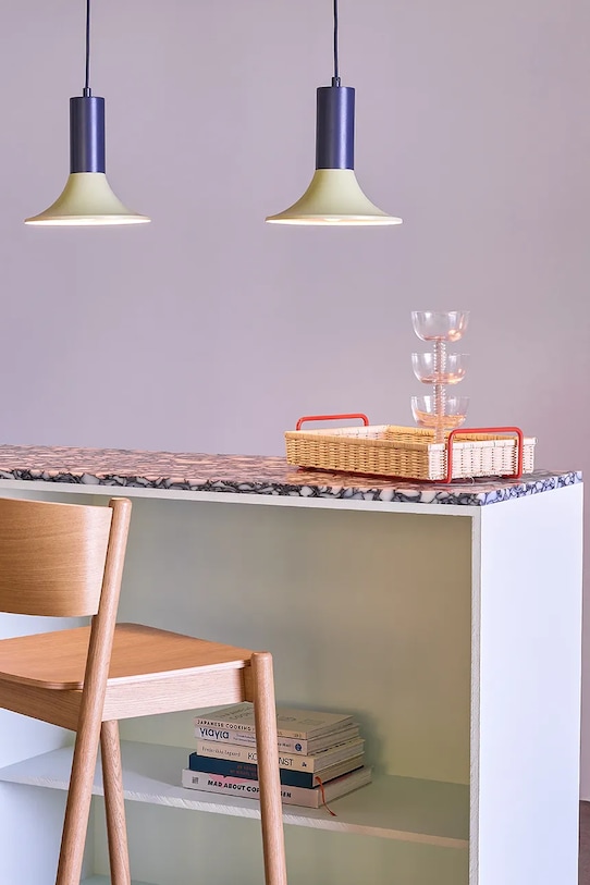 Hübsch lampa wisząca z żelaza 24 x 24 cm granatowy 962003