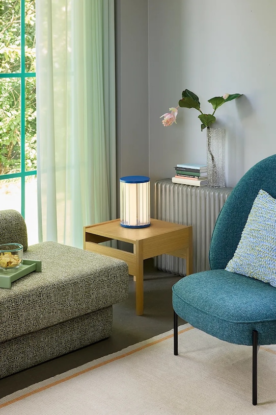 Hübsch lampa stołowa z żelaza 20 x30 cm 962106 niebieski