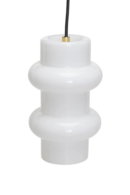 Hübsch lampa wisząca ze szkła mlecznego 15 x25 cm 962111 biały AA00