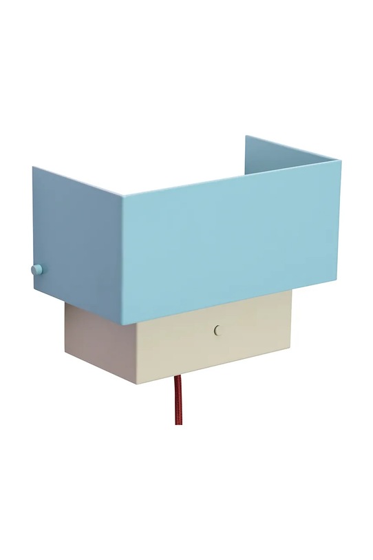 Hübsch lampka ścienna stalowa 22 x 12 x 17 cm 962116 niebieski AA00