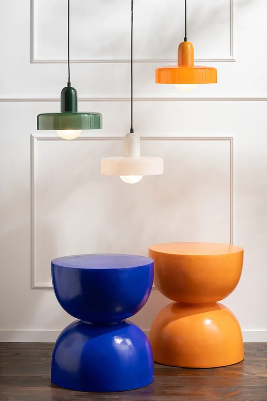 J-Line lampa wisząca ze szkła barwionego biały 64086