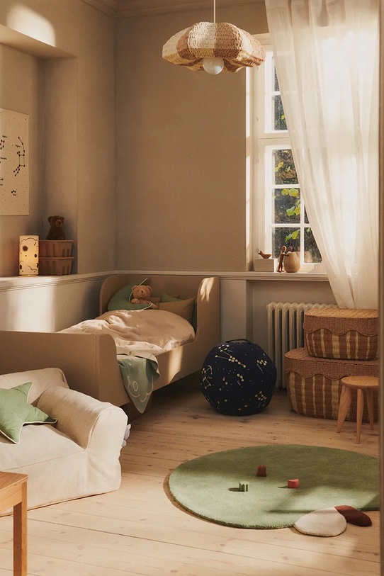 Ferm Living lampa stołowa lniana 26,5 x 12 cm 1104273319 beżowy