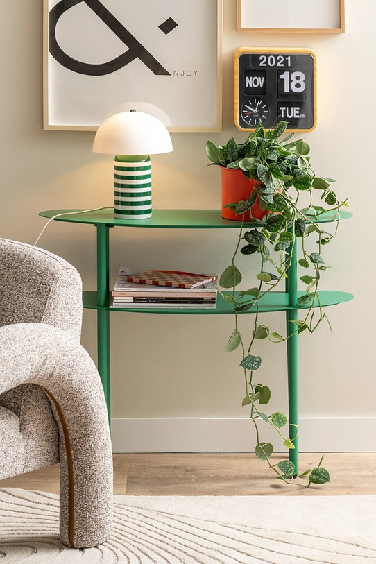 Salon i sypialnia Leitmotiv lampa stołowa z żelaza LM2397GR zielony