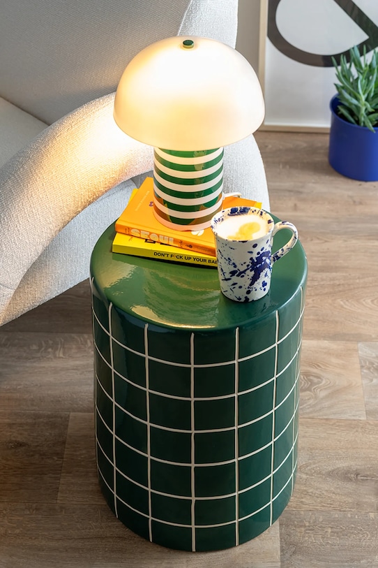 Leitmotiv lampa stołowa z żelaza zielony LM2397GR