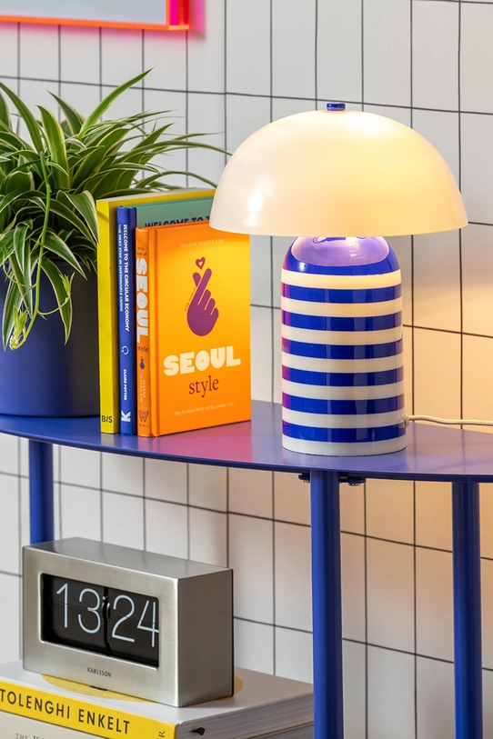 Leitmotiv lampa stołowa z żelaza granatowy LM2397BL