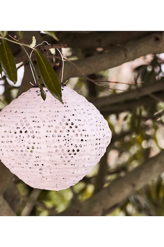 Decor Led solárny lampáš House Nordic Harwood 30 cm 6405112 biela