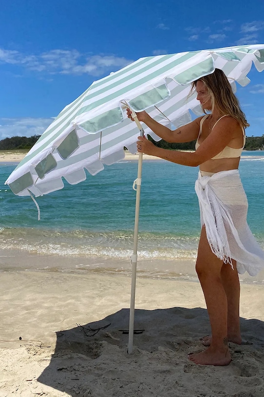 SunnyLife umbrelă de plajă La Palma Sage Stripe S51CBUSS