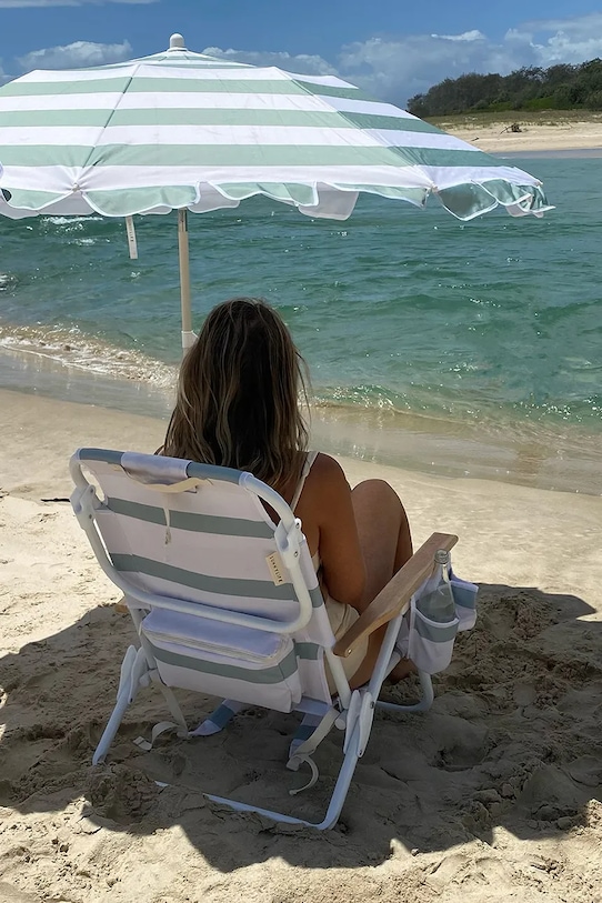 SunnyLife umbrelă de plajă La Palma Sage Stripe S51CBUSS