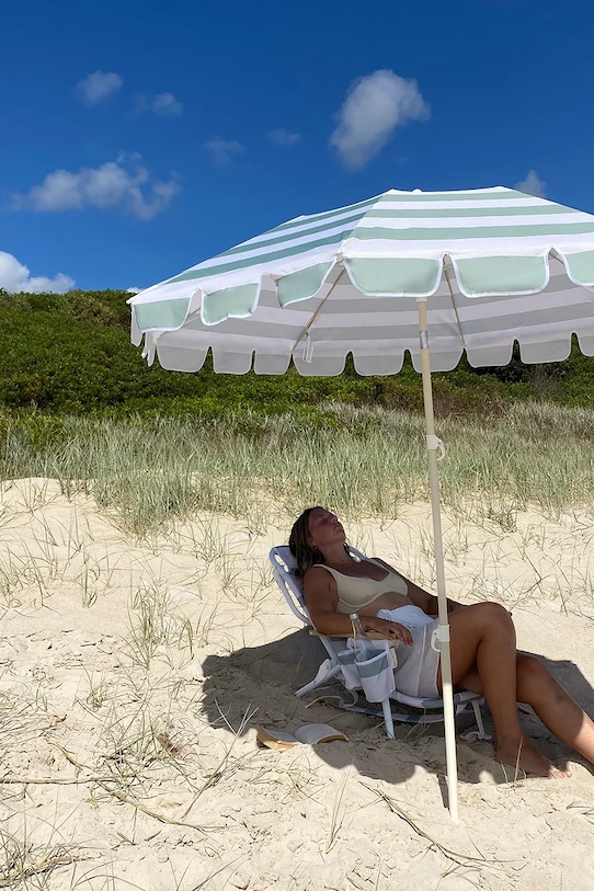 SunnyLife umbrelă de plajă La Palma Sage Stripe S51CBUSS