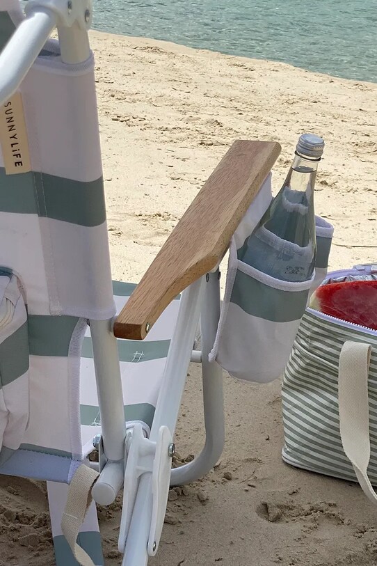 Plážová stolička SunnyLife La Palma Sage Stripe S51DBCPA