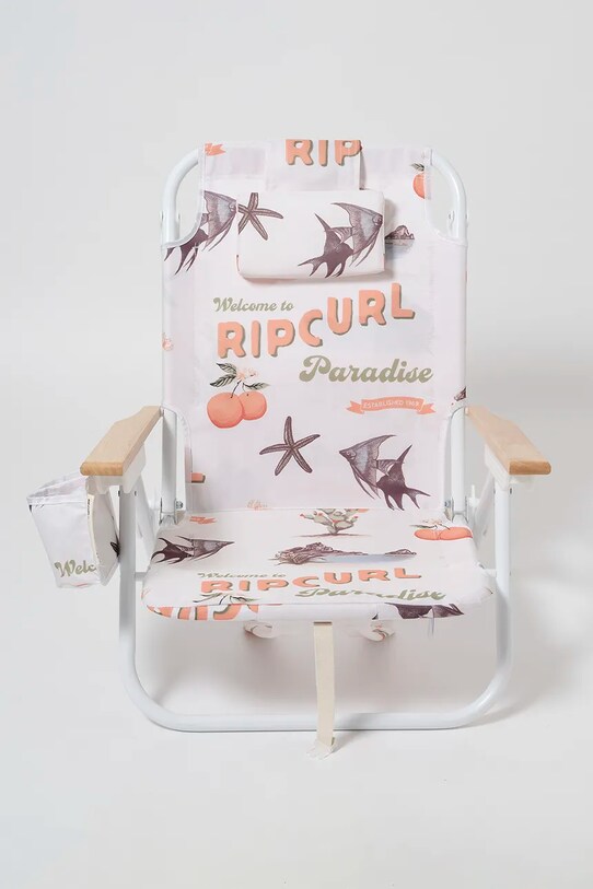 Plážová stolička SunnyLife Welcome to Paradise Chalk x Rip Curl béžová RCDBCWPC
