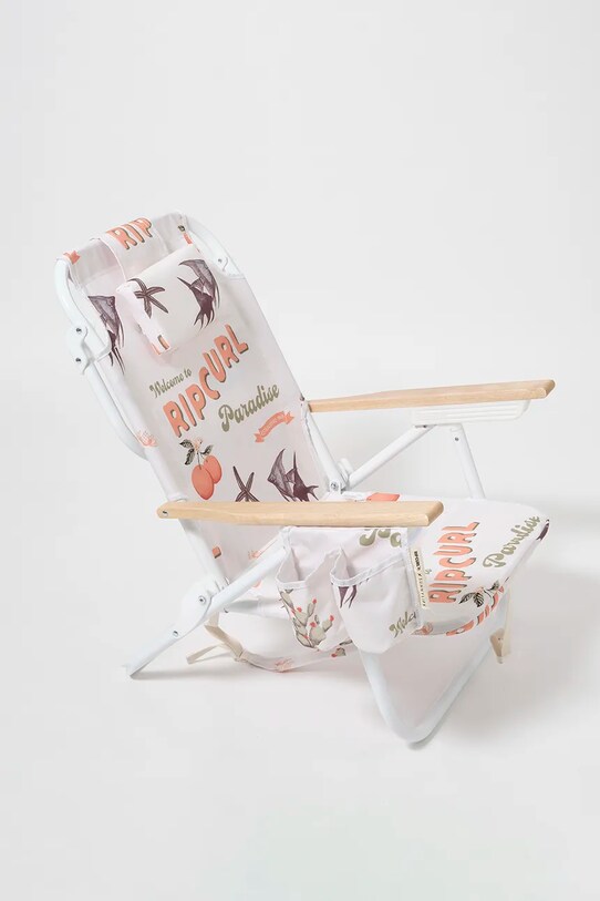 Plážová stolička SunnyLife Welcome to Paradise Chalk x Rip Curl RCDBCWPC béžová
