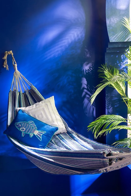 J-Line hamak do ogrodu z materiału tekstylnego 51601 turkusowy