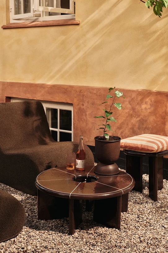 Lifestyle Ferm Living mebel do ogrodu z materiału tekstylnego 76 x 67 x 108 cm 1104272823 brązowy