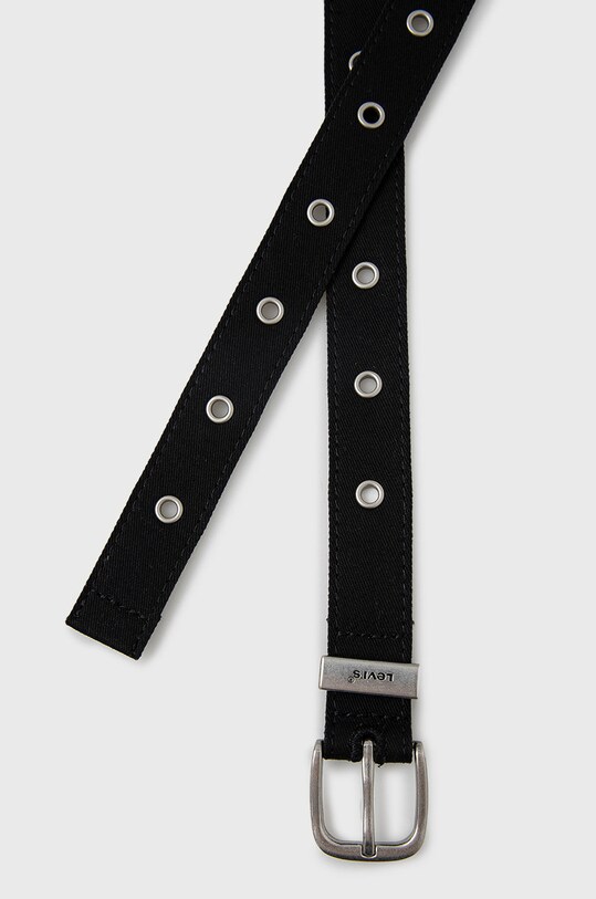 Βαμβακερή ζώνη Levi's D7097.0001 μαύρο AA00