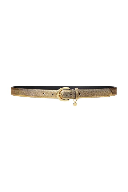 Δερμάτινη ζώνη Lauren Ralph Lauren χρυσαφί 412802952