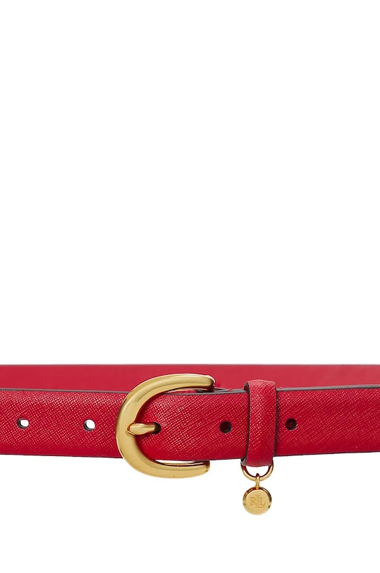 Kožený pásek Lauren Ralph Lauren 412802952 červená AA00