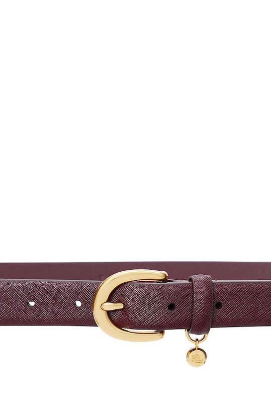 Kožený pásek Lauren Ralph Lauren 412802952 burgundské AA00