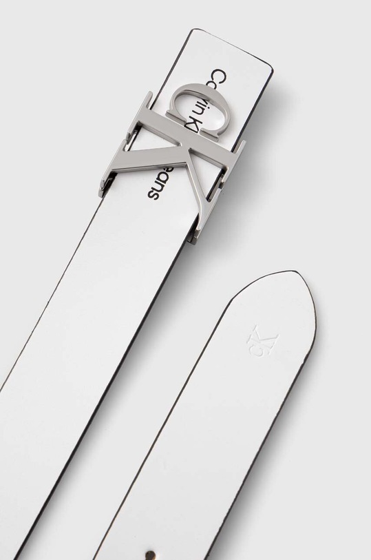 Calvin Klein pasek skórzany K60K610281 biały AA00