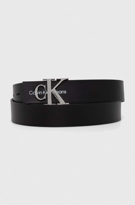 Кожаный ремень Calvin Klein Planet friendly чёрный K60K610281