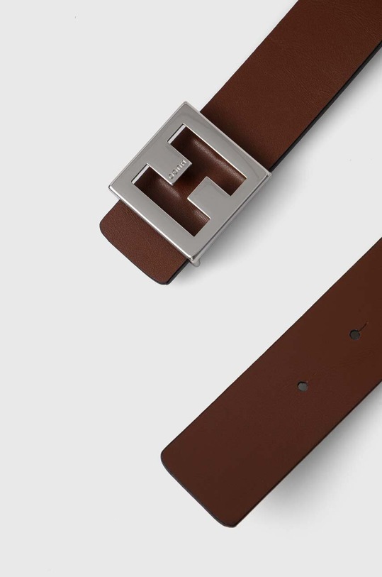 Oboustranný kožený pásek HUGO 50480593 černá AA00