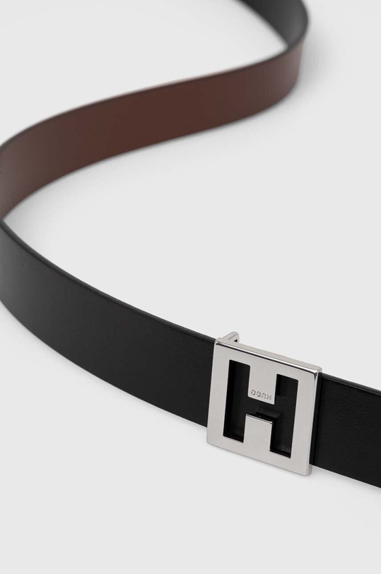 Doplňky Oboustranný kožený pásek HUGO 50480593 černá