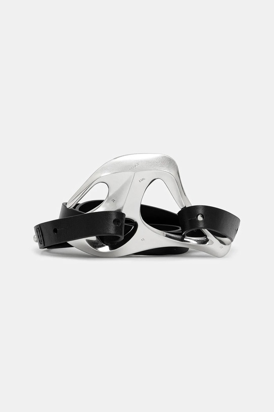 Heliot Emil cintura in pelle nero SS25.16.099.SLV11.CO