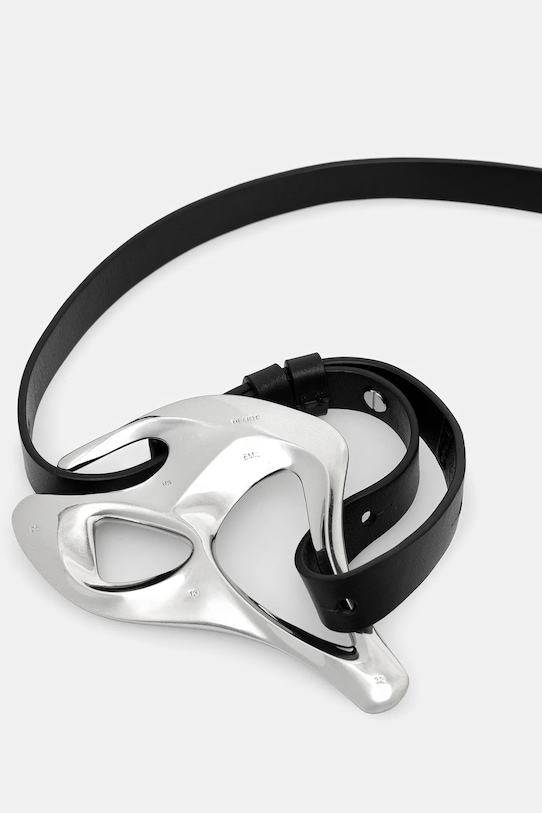 Heliot Emil pasek skórzany SS25.16.099.SLV11.CO czarny AA00