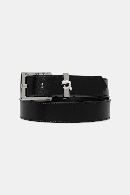 Karl Lagerfeld curea de piele IKON negru A2W33065