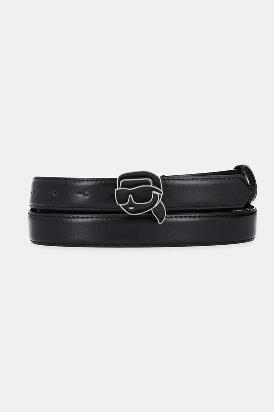 Karl Lagerfeld pasek skórzany czarny A2W33073