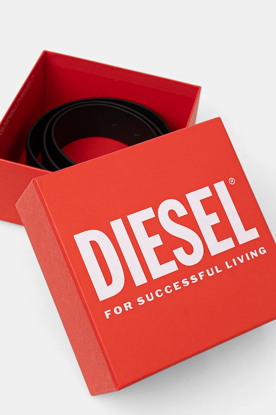 Accesorii Diesel curea de piele OVAL D LOGO B-1DR STRASS X09611.P6364 negru